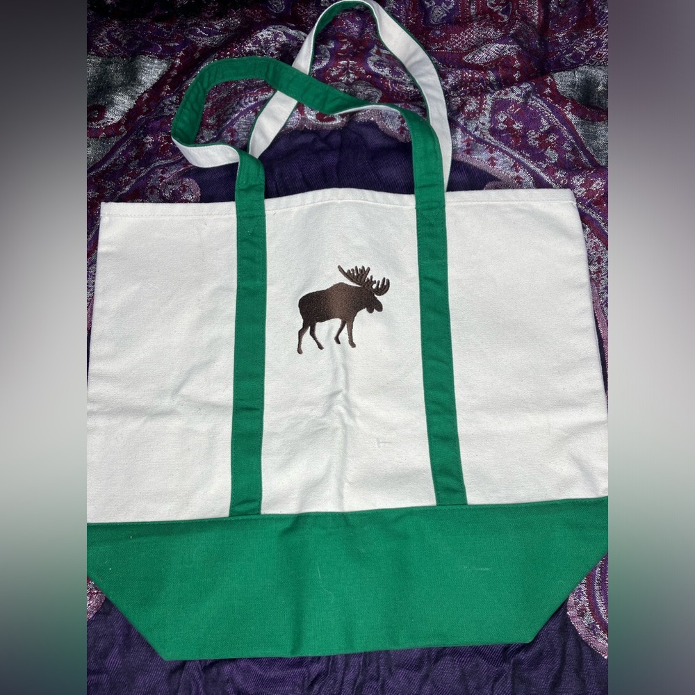 Nantucket Distributing moose canvas tote bag